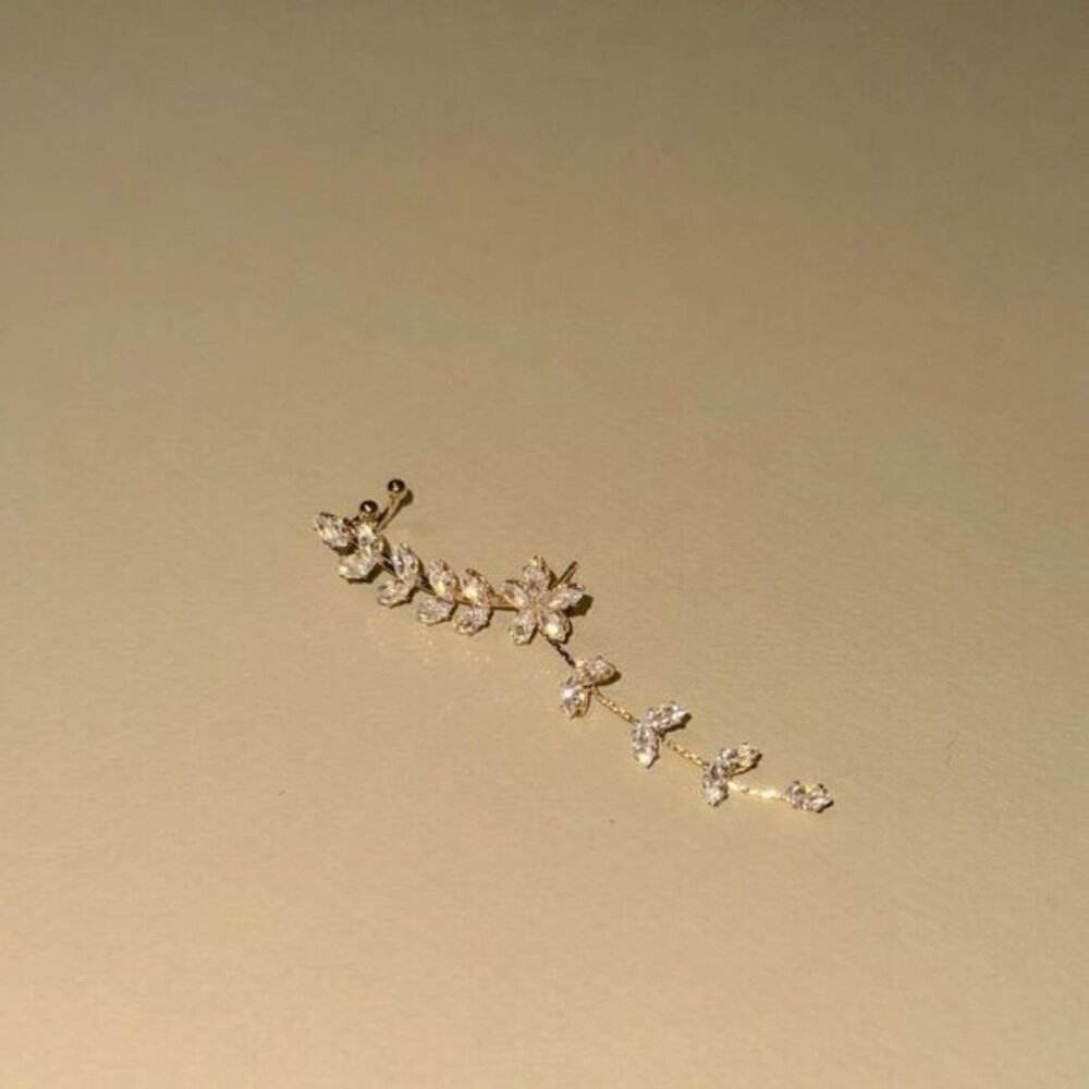 Flower cuff earrings N951